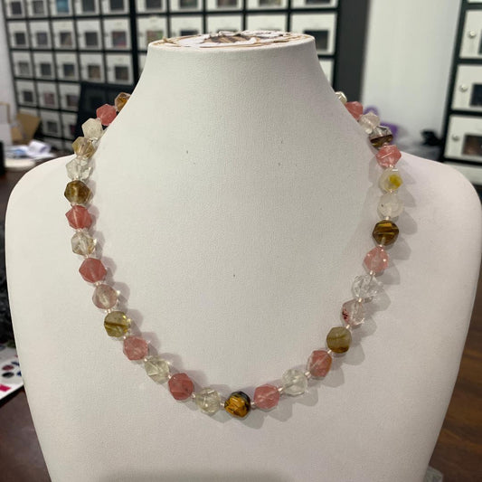 Jewellery Natural Stone Beads jewelry in round shape beads in multiple colours with peach