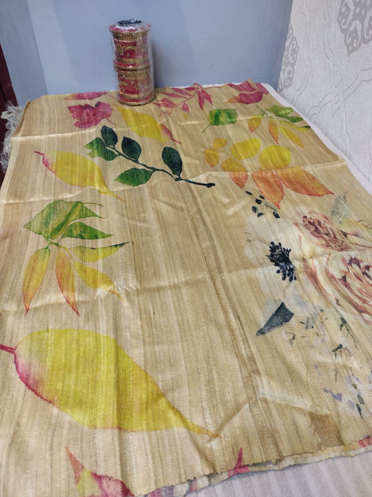 Tussar silk Dupatta Digital printed