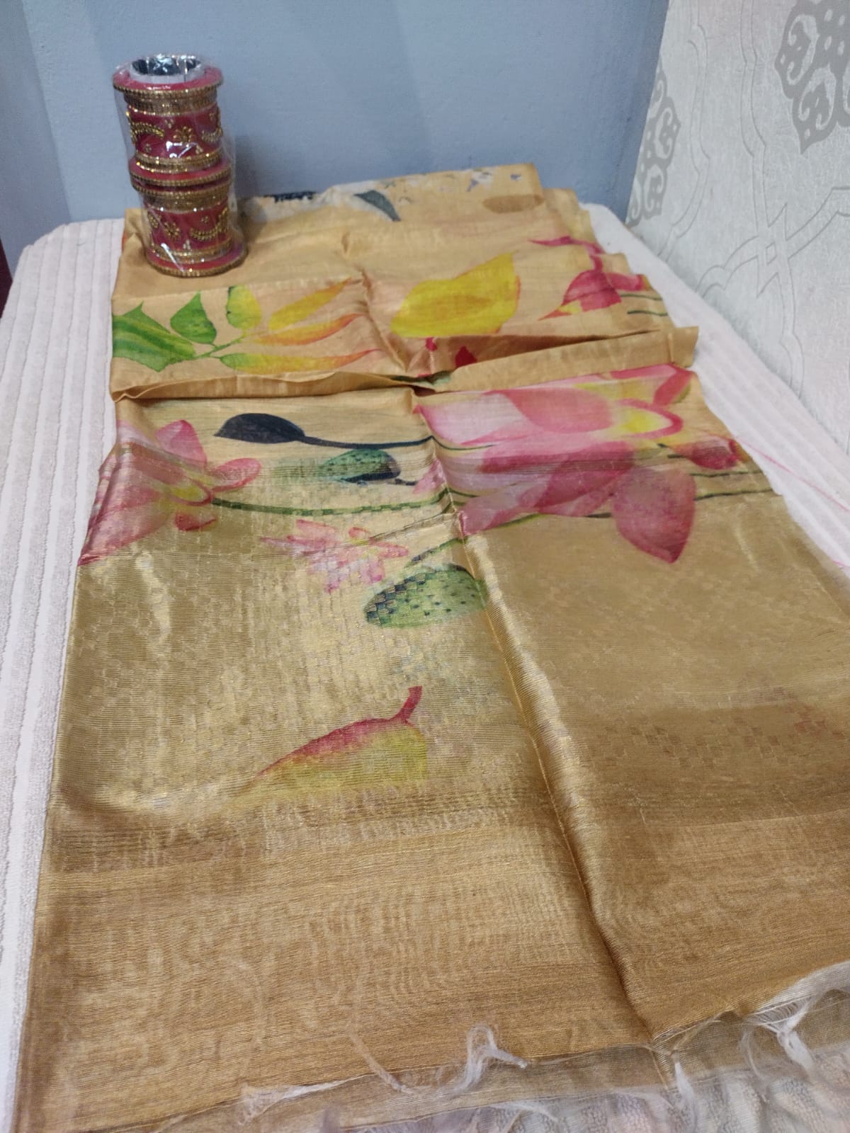 Tussar silk Dupatta Digital printed