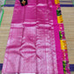 Handloom pure kanjivaram silk saree bridal silk multi colour pure silver jari all over
