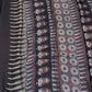 Ajrakh modal silk saree in small unique black color big block printed pallu
