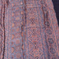 Ajrakh block printed saree in pure modal silk with navy with maroon in nice block printed