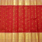 Handloom pure kanjivaram silk saree bridal silk golden color with orange chakaram butte pure golden jari all over jall
