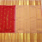 Handloom pure kanjivaram silk saree bridal silk golden color with orange chakaram butte pure golden jari all over jall