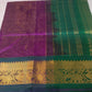 Vairaoosi silk cotton Saree purple with green border vairaoosi butti