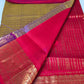 1000 butta silk cotton Saree in rani pink  rettaipet border