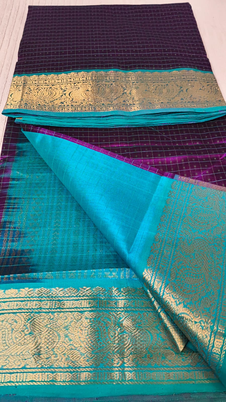 1000 butta silk cotton Saree in rani pink  rettaipet border