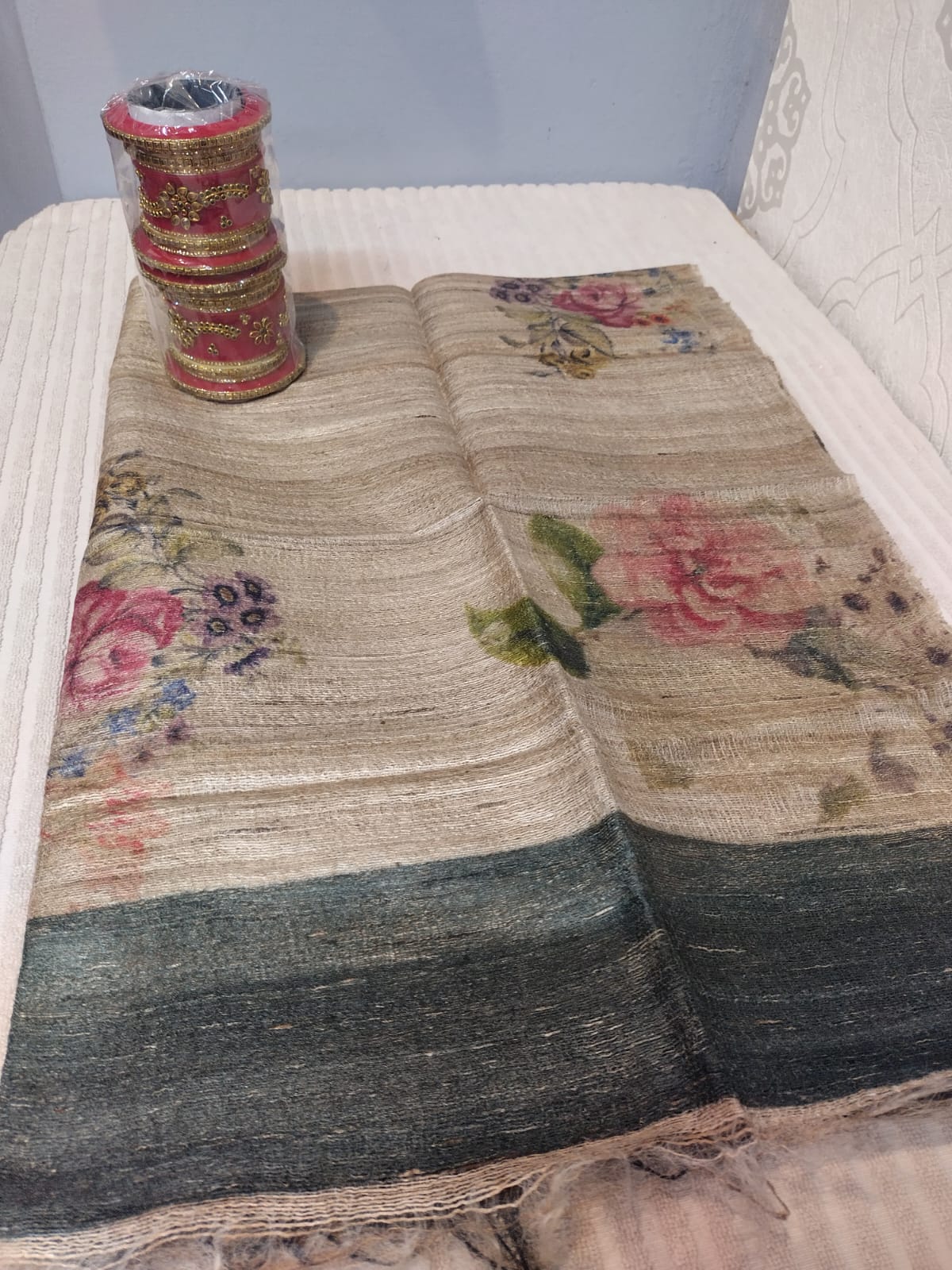 Tussar silk Dupatta Digital printed