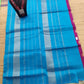 silk cotton pure cotton and silk mixed Saree megantha with blue round butta