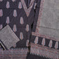 Ajrak suit two piece cotton material in cream and red and black combo 3 traditional block and authentic with taj cotton