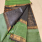 1000 butta silk cotton Saree in coffee with green  rettaipet border
